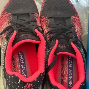 Skechers Navy and Pink Memory Foam Sneakers